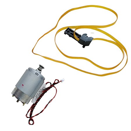 KIT MOTOR E CORREIA DO CARRO DE IMPRESSAO EPSON L1300 L1800 L1430