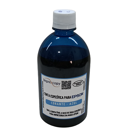 REFIL TINTA CORANTE BULK-INK CIANO 500ML - EPSON COMPATÍVEL