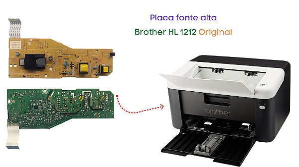 PLACA FONTE ALTA BROTHER HL1112 1212 1202 I SEMINOVA