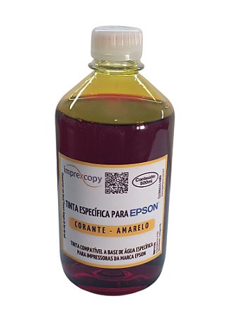 REFIL TINTA CORANTE BULK-INK AMARELO 500ML - EPSON COMPATÍVEL