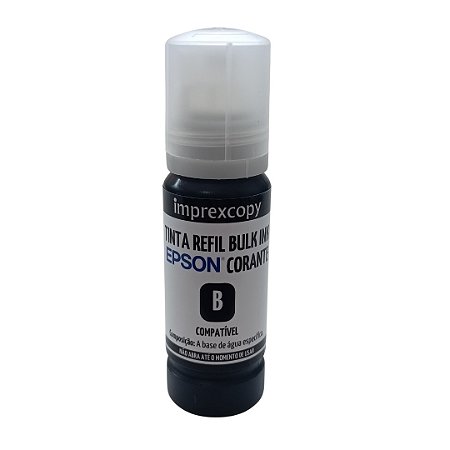 TINTA REFIL COMPATÍVEL ECOTANK PRETO 70ML - EPSON