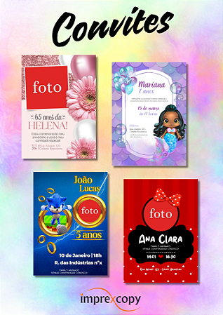 CONVITES PERSONALIZADOS