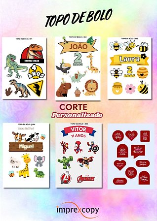 TOPO DE BOLO PERSONALIZADOS