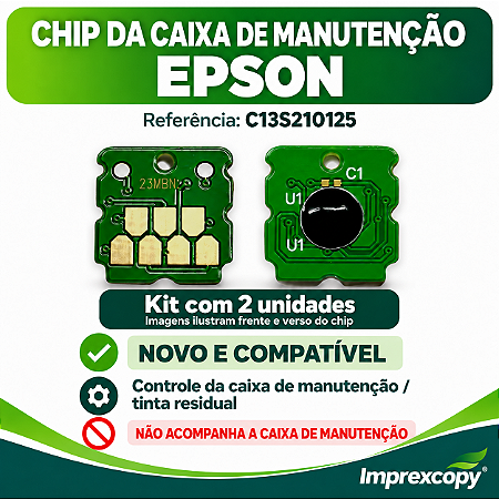 KIT 2 CHIPS TANQUE DE MANUTENCAO SURECOLOR F170 C13s210125