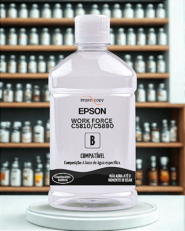 TINTA BULK-INK PRETO 500ML - EPSON WORKFORCE C5810 / C5890