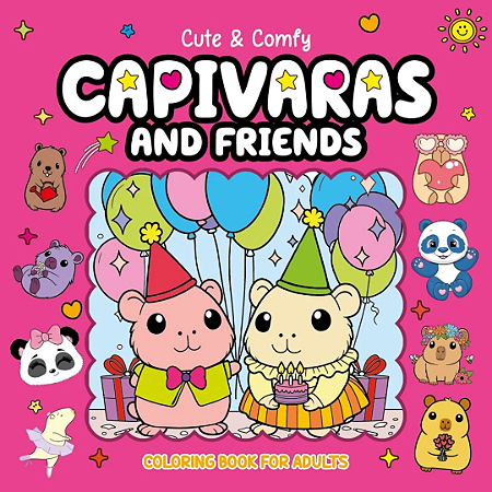 LIVRO DE COLORIR CAPIVARAS AND FRIENDS VOL10 - CUTE E COMFY