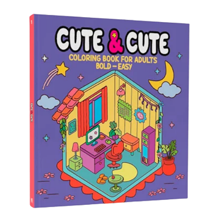 LIVRO DE COLORIR CUTE AND CUTE CAPA ROXA VOL1