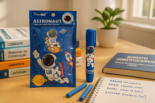 BORRACHA PRESS C/ REFIL - ASTRONAUTA