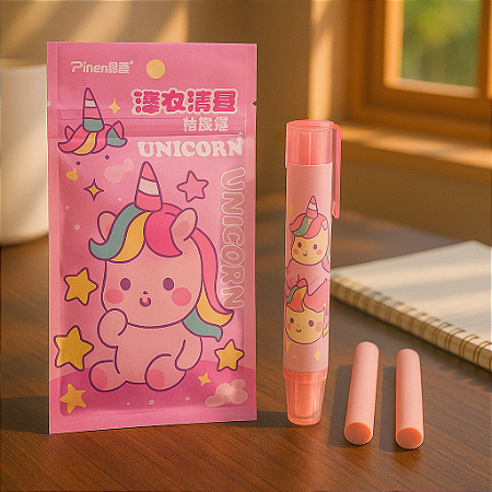 BORRACHA PRESS C/ REFIL - UNICORNIO