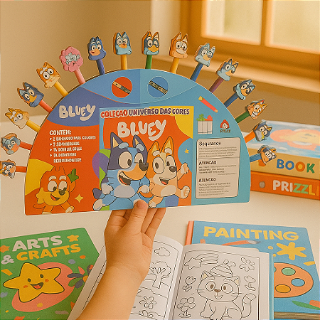 COLECAO UNIVERSO DAS CORES BLUEY - KIT COLORIR