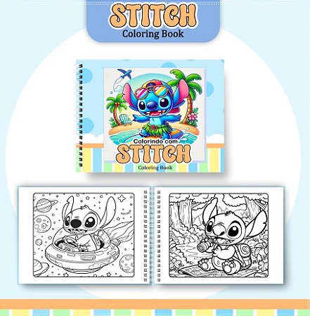 LIVRO DE COLORIR STITCH - 50FLS 180G CAPA DURA