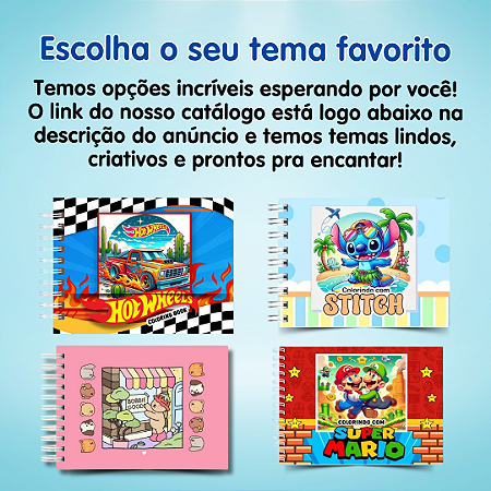 LIVRO DE COLORIR - 50FLS 180G CAPA DURA (A5) I MAIS DE 100 TEMAS