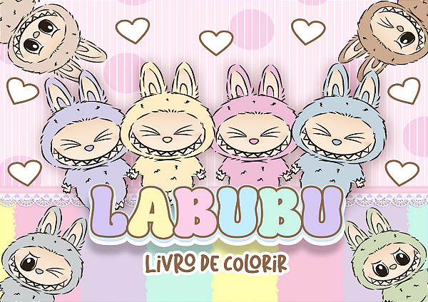 LIVRO DE COLORIR LABUBU - 50FLS 180G CAPA DURA