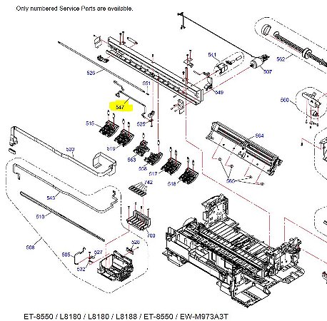 FLAT SENSOR DETECCAO DO PAPEL EPSON L8180 / L18050 (A3)