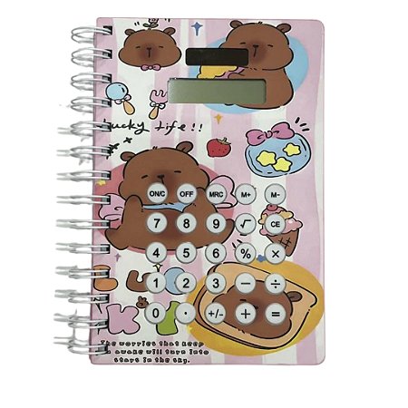 CADERNO COM CALCULADORA - URSINHO FOTO