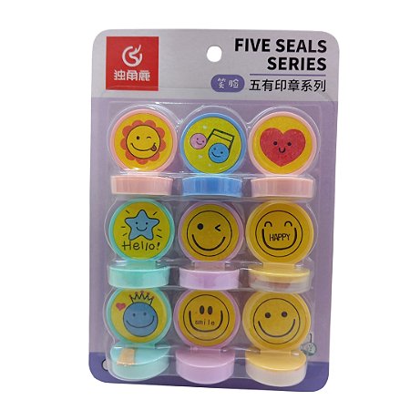 KIT 9 CARIMBOS EMOJIS