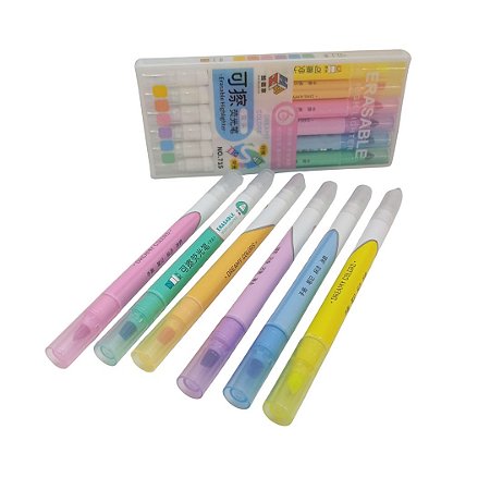 KIT MARCA TEXTO COM 6 APAGAVEL