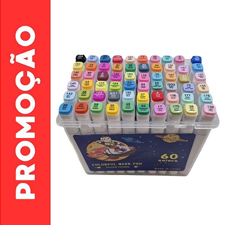 CANETA TOUTCH PONTA DUPLA 60UN BRANCA C/ ESTOJO