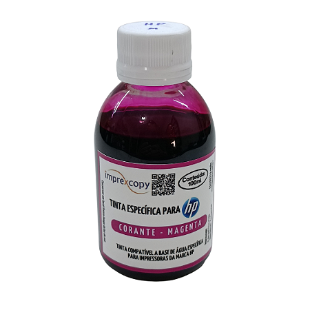 REFIL TINTA CORANTE BULK-INK MAGENTA 100ML - HP COMPATÍVEL