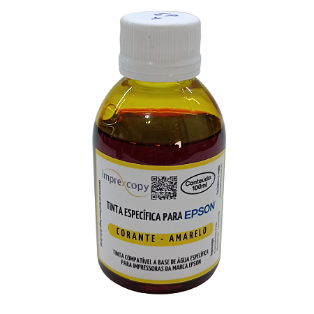 REFIL TINTA CORANTE BULK-INK AMARELO 100ML - HP COMPATÍVEL