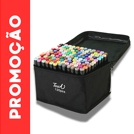 CANETA TOUTCH PONTA DUPLA 120 UN C/ BOLSA