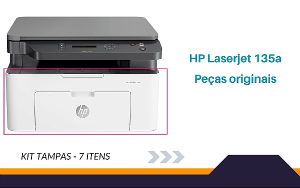 KIT COMPLETO C/ TAMPAS HP LASERJET 135A - 7 ITENS