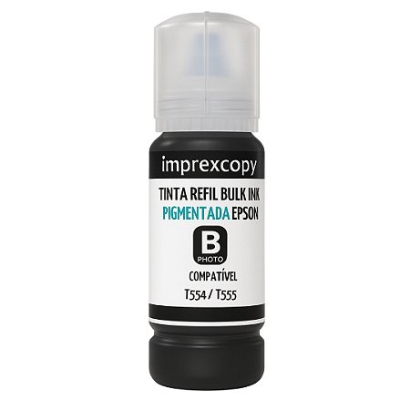 TINTA REFIL COMPATÍVEL ECOTANK T554 / T555 PRETO PIGMENTADA 70ML - EPSON