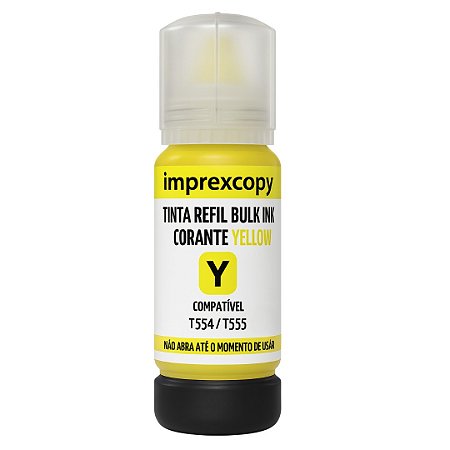 TINTA REFIL COMPATÍVEL ECOTANK T554 / T555 AMARELO 70ML - EPSON