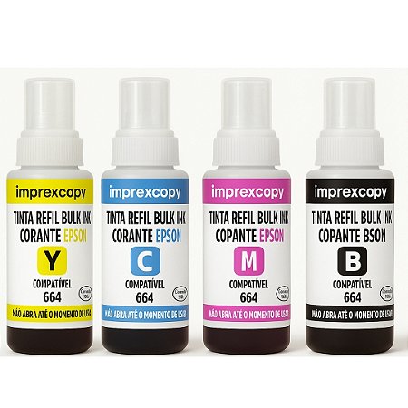 TINTA REFIL COMPATÍVEL ECOTANK 70ML - EPSON 664 I 673