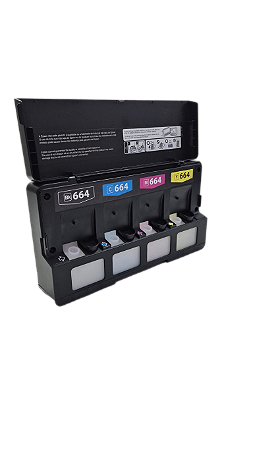 RESERVATORIO DE TINTA EPSON ECONTANK L395 / L396 C/ MANGUEIRAS S/ TAMPAS BORRACHA