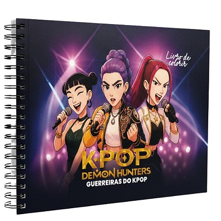 LIVRO DE COLORIR GUERREIRAS K-POP - 50FLS 180G CAPA DURA