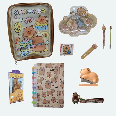 KIT COLEÇÃO CAPIVARA CUT - 10 ITENS DE PURA FOFURA