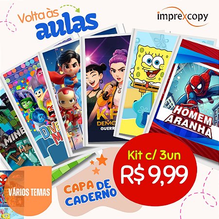KIT CAPAS ADESIVAS PARA CADERNOS - A4