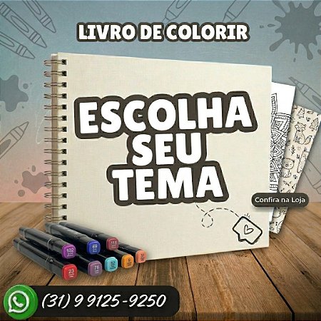 LIVRO DE COLORIR - 50FLS 180G CAPA DURA (A5) / SAZ