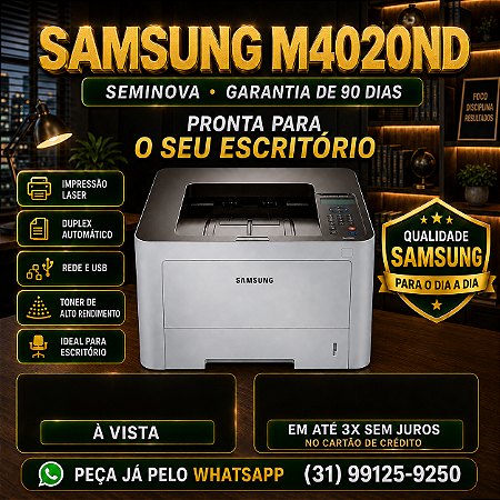IMPRESSORA LASER SAMSUNG M4020 - SEMINOVA