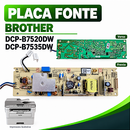 PLACA FONTE BROTHER DCP-B7535DW B7520
