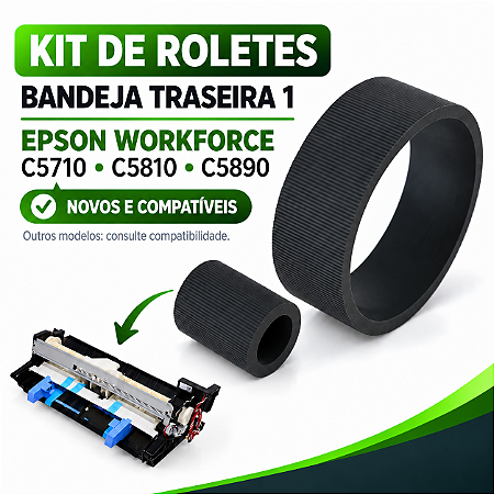 KIT ROLETES EPSON C5790 C5210 C5290 C5710 M5299 M5799 (PICKUP + SEPARADOR) BANDEJA 1