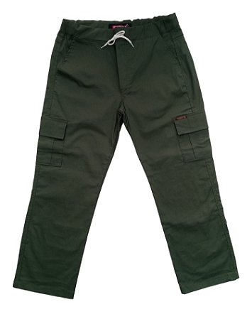 Calça Cargo  Sarja Verde  Your Face