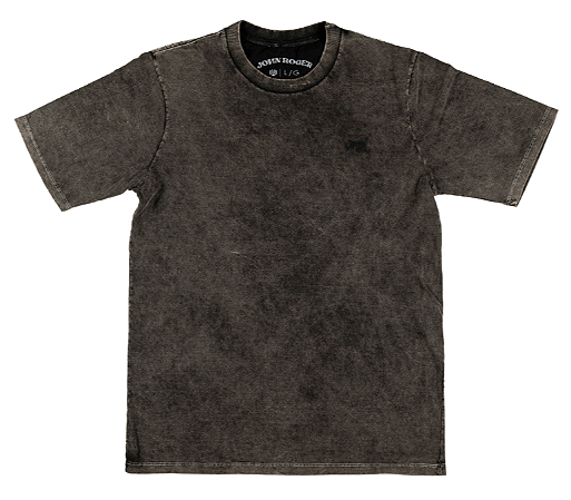 CAMISETA MARMORIZADA BORDADO - PRETO