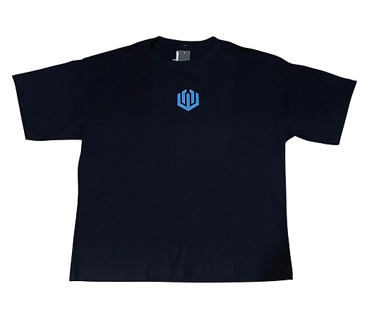 CAMISETA BOXY SUEDINE ELETRICA - PRETO