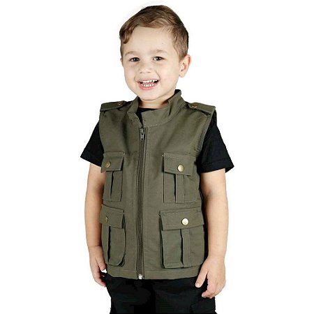 COLETE INFANTIL ARMY VERDE TREME TERRA