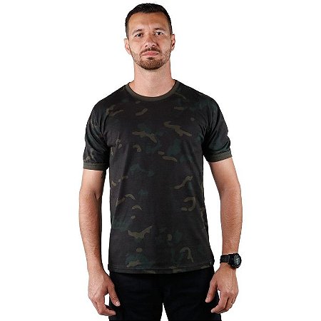 CAMISETA MASCULINA SOLDIER MULTICAM BLACK BÉLICA