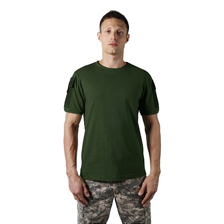 CAMISETA T SHIRT TÁTICA RANGER MASCULINA VERDE BÉLICA