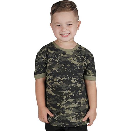 CAMISETA INFANTIL SOLDIER DIGITAL PÂNTANO BÉLICA