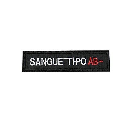 PATCH BORDADO TIPO SANGUÍNEO AB-  1.341113