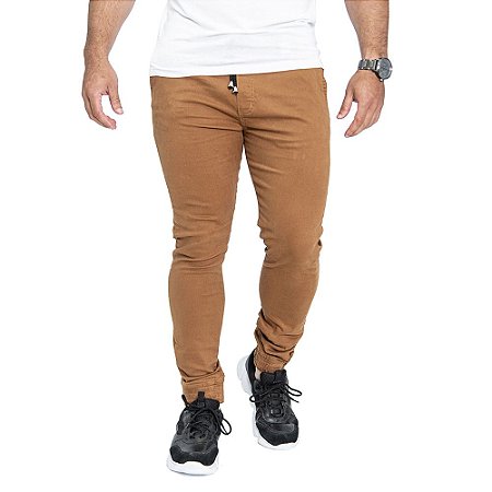 calça jogger caramelo