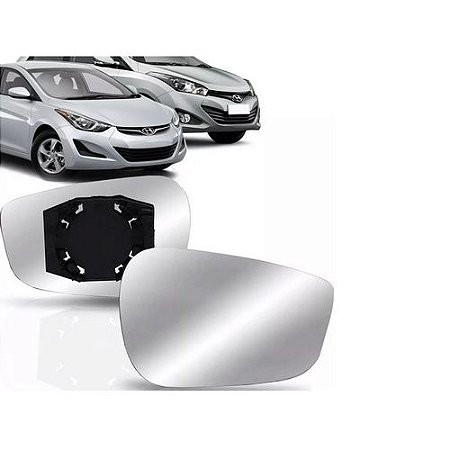 Lente Retrovisor HB20 Todos/ Elantra 11 A 19 C/Base Direito