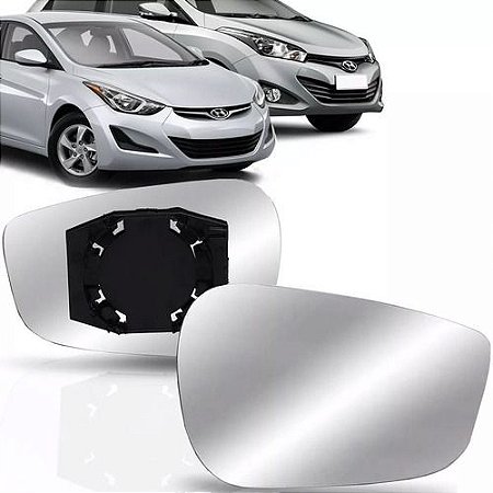 Lente Retrovisor HB20 Todos/ Elantra 11 A 19 C/Base Esquerda