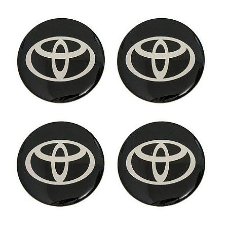 Jogo De Emblemas Adesivos Toyota Para Rodas e Calotas 48mm