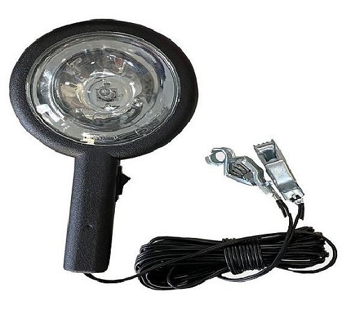 Farol Pesca H3 12V Com Garra 5 Metros Fortluz